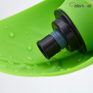 스텐2in1잎새물병(Green) 산책물병 캠핑물병 650ml 컵물병일체형 인체무해실리콘컵